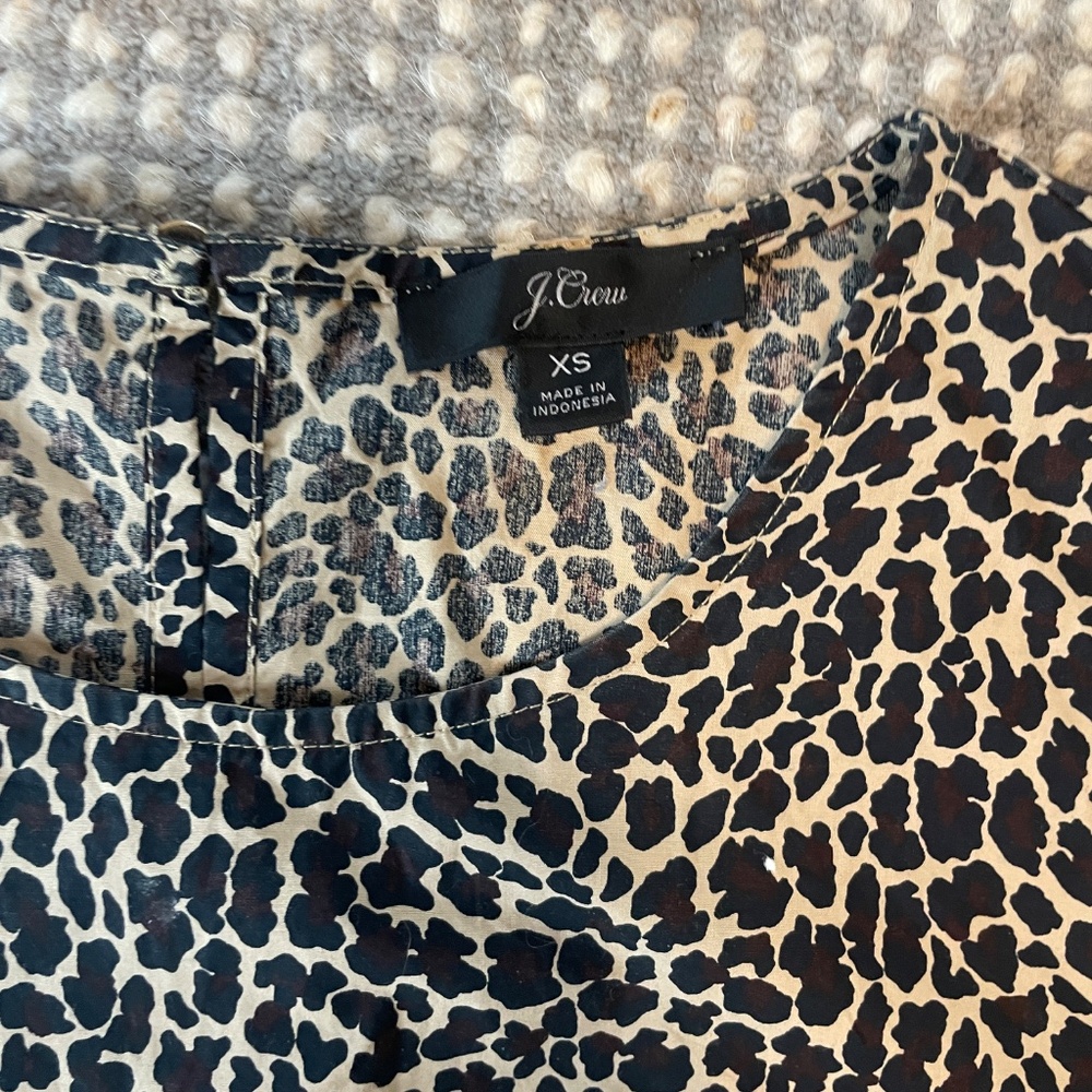 J Crew Leopard Blouse - Picture 2 of 5